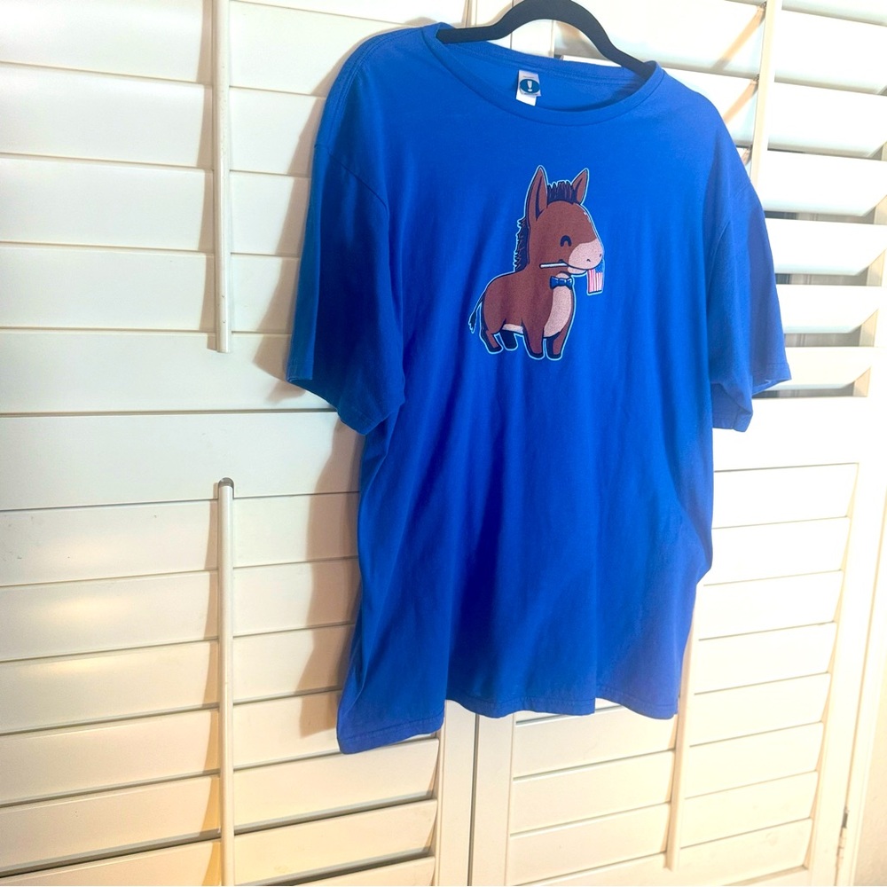 ✨5/$15 Shirt.woot! Blue Democrat Donkey Tee size XL